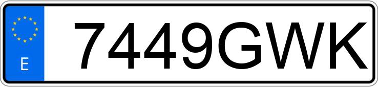 Numer rejestracyjny 7449GWK posiada CITROEN C5