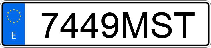 Numer rejestracyjny 7449MST posiada KAWASAKI Z 900