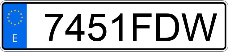 Numer rejestracyjny 7451FDW posiada MERCEDES A (168-169)