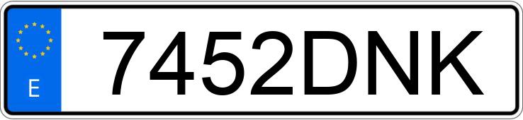 Numer rejestracyjny 7452DNK posiada HONDA CIVIC