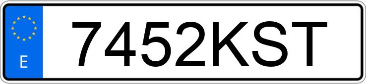 Il numero di registrazione 7452KST ha SEAT IBIZA