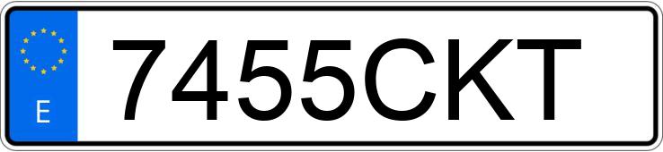 Numer rejestracyjny 7455CKT posiada SEAT IBIZA