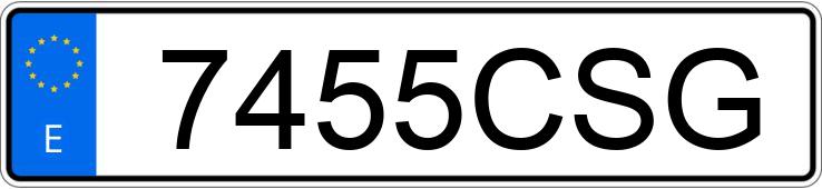 Numer rejestracyjny 7455CSG posiada PEUGEOT 206