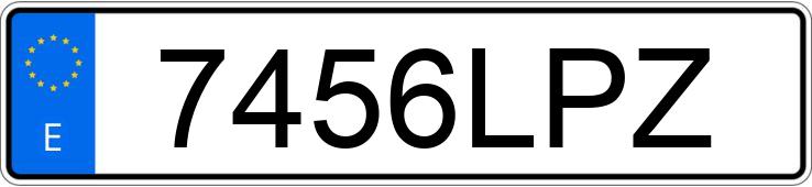 Numer rejestracyjny 7456LPZ posiada GOES G