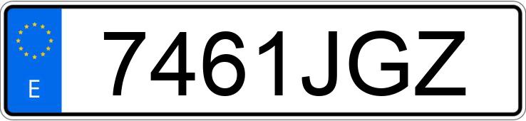 Numer rejestracyjny 7461JGZ posiada MERCEDES C (205)