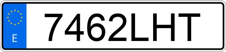 Numer rejestracyjny 7462LHT posiada AUDI S3