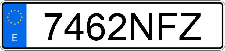Numer rejestracyjny 7462NFZ posiada VOLKSWAGEN GOLF