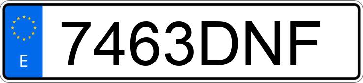 Numer rejestracyjny 7463DNF posiada VOLKSWAGEN PASSAT