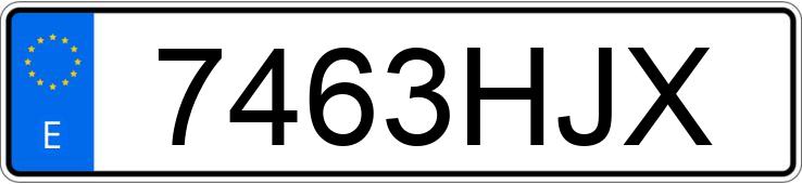 Numer rejestracyjny 7463HJX posiada AUDI A3