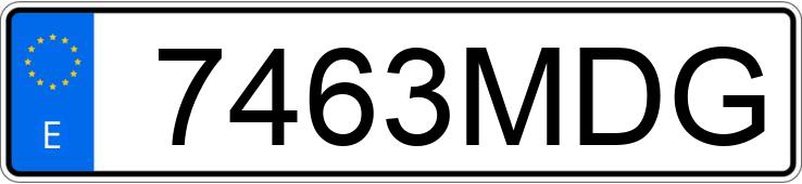 Numer rejestracyjny 7463MDG posiada SKODA FABIA