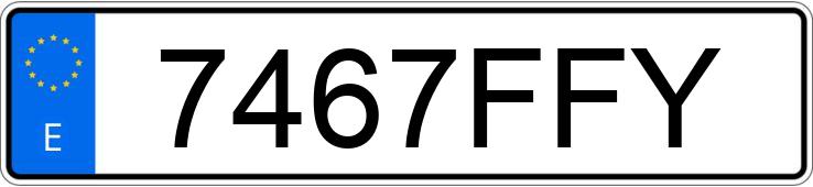 Numer rejestracyjny 7467FFY posiada OPEL ASTRA GTC