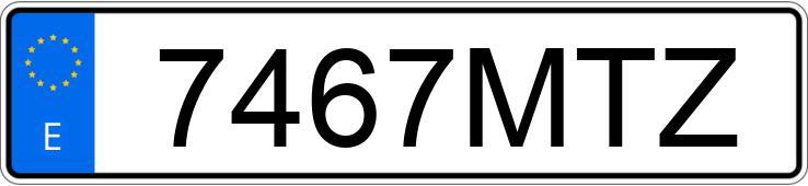 Numer rejestracyjny 7467MTZ posiada BMW I4