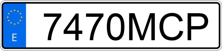 Numer rejestracyjny 7470MCP posiada FIAT 500