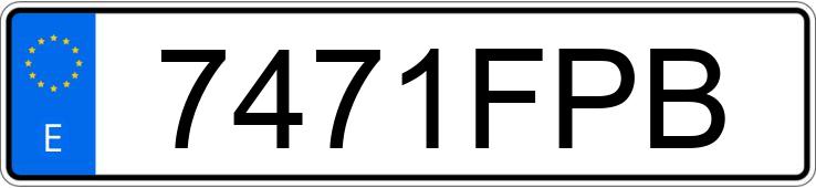 Numer rejestracyjny 7471FPB posiada VOLKSWAGEN TOUAREG