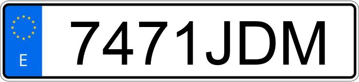 Numer rejestracyjny 7471JDM posiada TOYOTA SUPRA