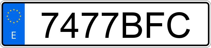 Numer rejestracyjny 7477BFC posiada BMW SERIE 5