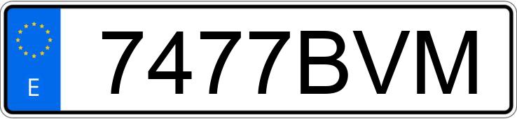 Numer rejestracyjny 7477BVM posiada SKODA FABIA