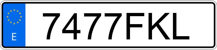 Numer rejestracyjny 7477FKL posiada TOYOTA COROLLA