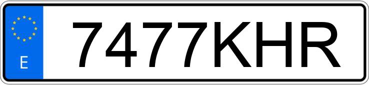 Numer rejestracyjny 7477KHR posiada FIAT 500