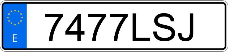 Numer rejestracyjny 7477LSJ posiada AUDI RS3