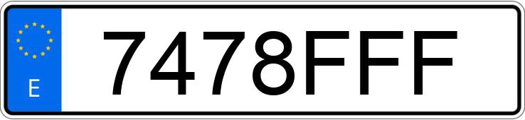 Numer rejestracyjny 7478FFF posiada RENAULT CLIO