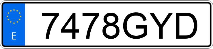 Numer rejestracyjny 7478GYD posiada VOLKSWAGEN POLO