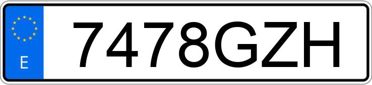 Numer rejestracyjny 7478GZH posiada PEUGEOT 206 + Numer rejestracyjny 7478GZH posiada PEUGEOT 206 +