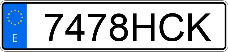 Numer rejestracyjny 7478HCK posiada TOYOTA VERSO