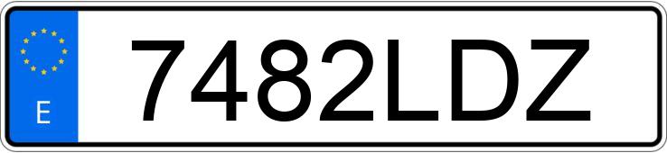 Numer rejestracyjny 7482LDZ posiada PEUGEOT PARTNER