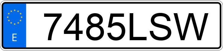 Numer rejestracyjny 7485LSW posiada RENAULT MASTER