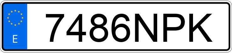 Numer rejestracyjny 7486NPK posiada MG ZS