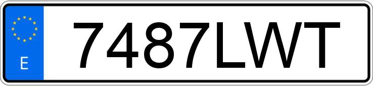 Numer rejestracyjny 7487LWT posiada VOLKSWAGEN TOUAREG
