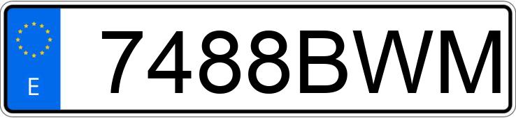 Numer rejestracyjny 7488BWM posiada RENAULT MEGANE