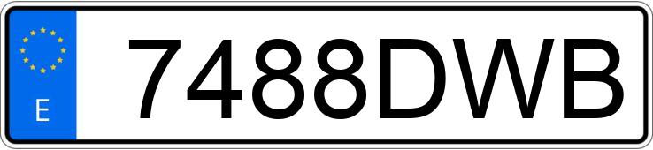 Numer rejestracyjny 7488DWB posiada BMW SERIE 3