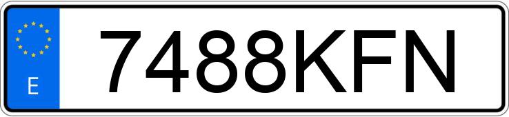 Il numero di registrazione 7488KFN ha MERCEDES E (213)
