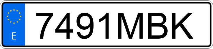 Numer rejestracyjny 7491MBK posiada BMW SERIE 3