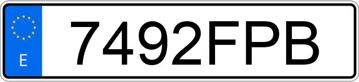 Numer rejestracyjny 7492FPB posiada RENAULT LAGUNA