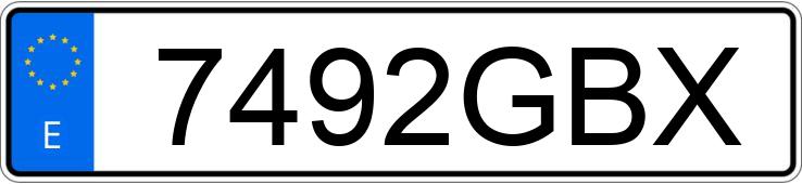 Numer rejestracyjny 7492GBX posiada HONDA ACCORD