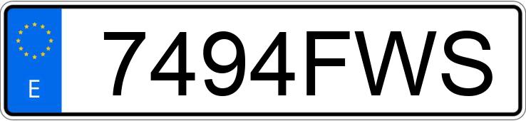 Numer rejestracyjny 7494FWS posiada PEUGEOT 107