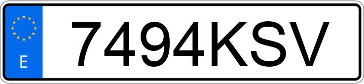 Numer rejestracyjny 7494KSV posiada LAMBORGHINI AVENTADOR