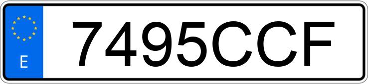 El número de registro 7495CCF tiene AUDI A4
