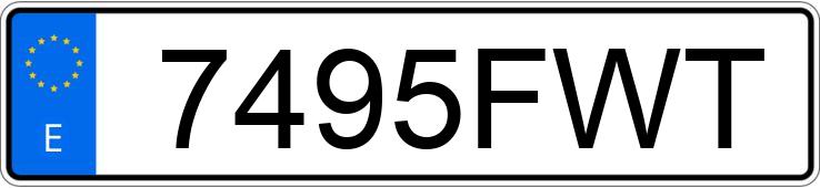 Numer rejestracyjny 7495FWT posiada FORD FIESTA