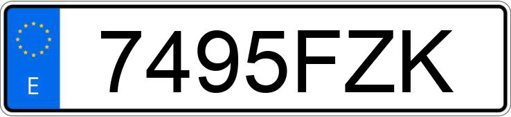 Numer rejestracyjny 7495FZK posiada KAWASAKI Z 750