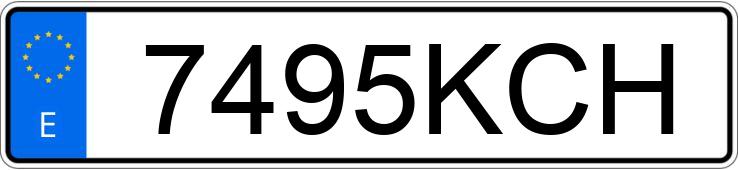 Numer rejestracyjny 7495KCH posiada VOLKSWAGEN GOLF