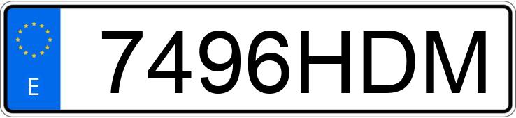 Numer rejestracyjny 7496HDM posiada FORD GALAXY