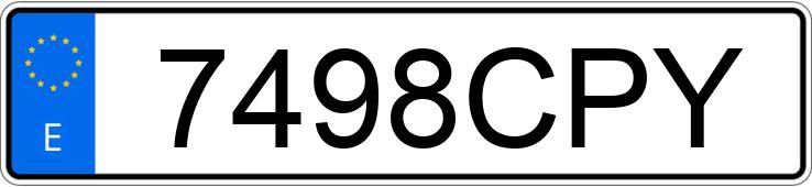 Numer rejestracyjny 7498CPY posiada MAZDA MAZDA6