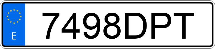 Numer rejestracyjny 7498DPT posiada AUDI A4