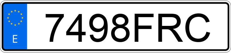 Le numéro d’enregistrement 7498FRC a PEUGEOT PARTNER