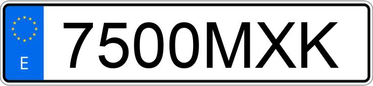 Numer rejestracyjny 7500MXK posiada SEAT LEON Numer rejestracyjny 7500MXK posiada SEAT LEON