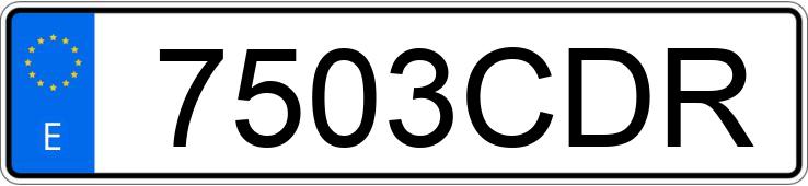 Numer rejestracyjny 7503CDR posiada VOLKSWAGEN GOLF